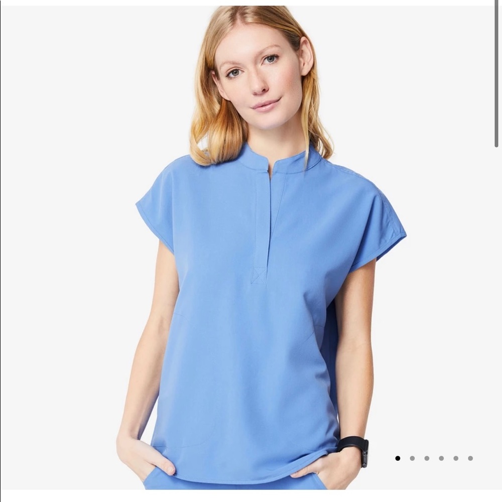 Figs Rafaela scrub top ceil blue Medium